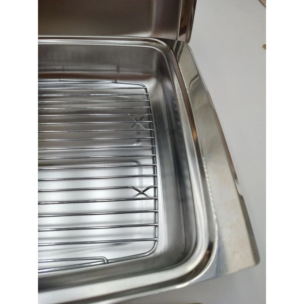Farberware Korea Stainless Steel Roaster Pan Chafing Pan with Lid & 2 Racks 15